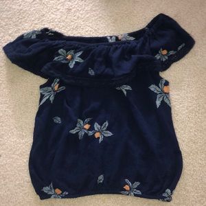 mossimo off the shoulder lemon top